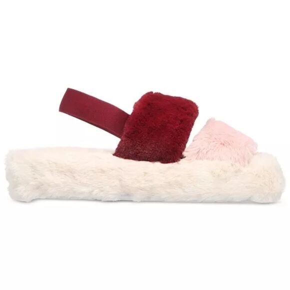 Women's Plush Faux Fur Slide Boxed Slippers - Picture 2 of 4